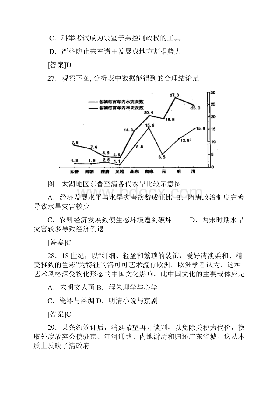 届湖南省雅礼中学高三第七次月考历史试题及答案.docx_第2页