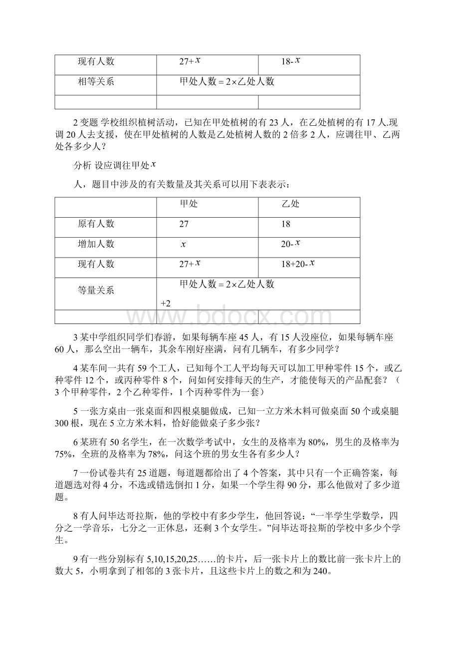 初一数学上册一元一次方程应用题总复习1.docx_第2页