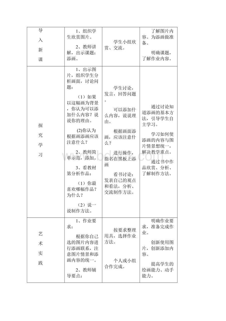 人美版美术 二年级下册全册教学设计表格式文档格式.docx_第2页