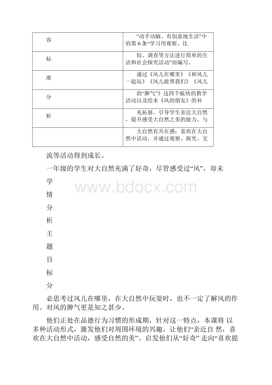 小学道德与法治风儿轻轻吹教学设计学情分析教材分析课后反思docx.docx_第2页