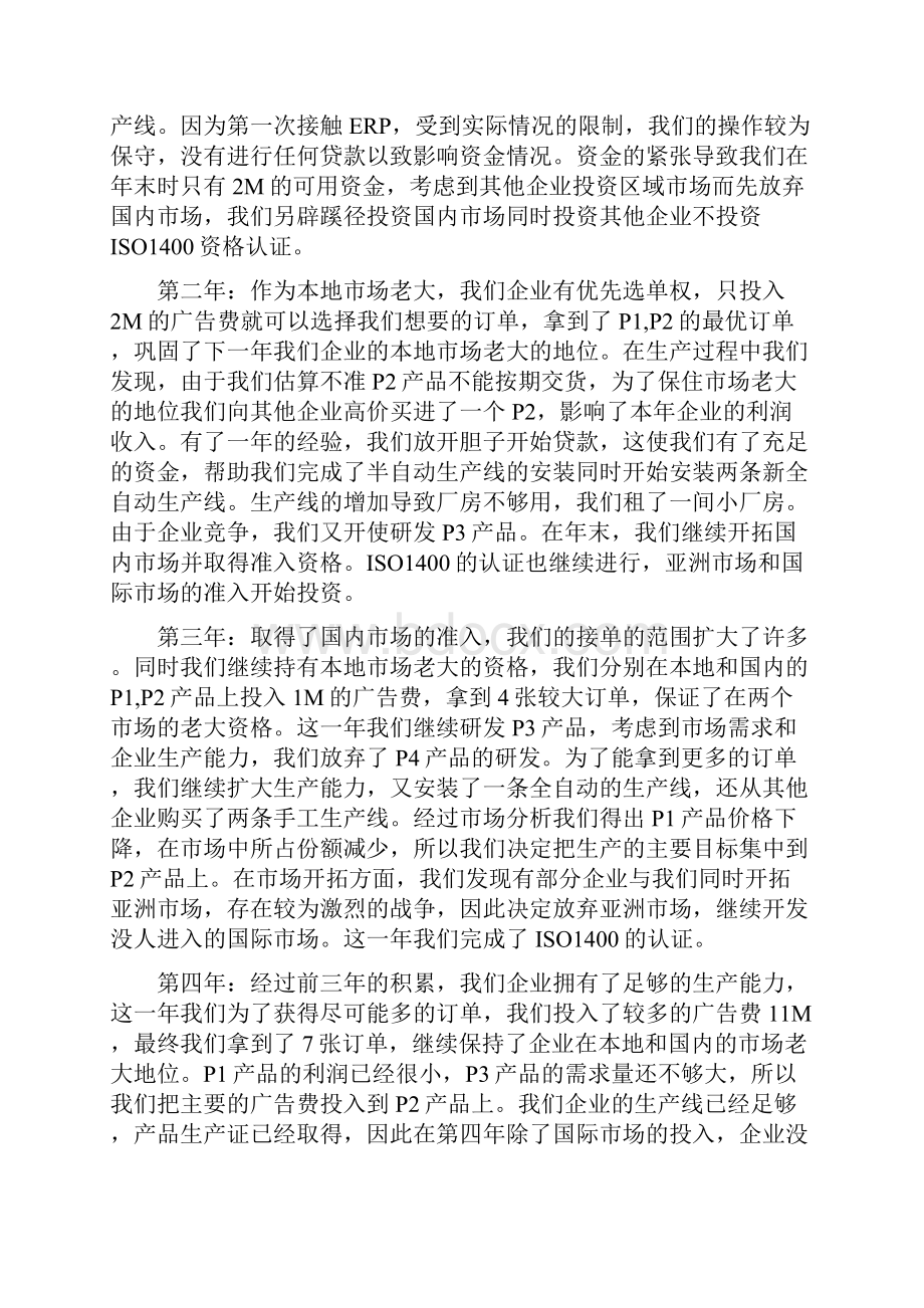 ERP沙盘模拟经营分析报告Word格式.docx_第2页