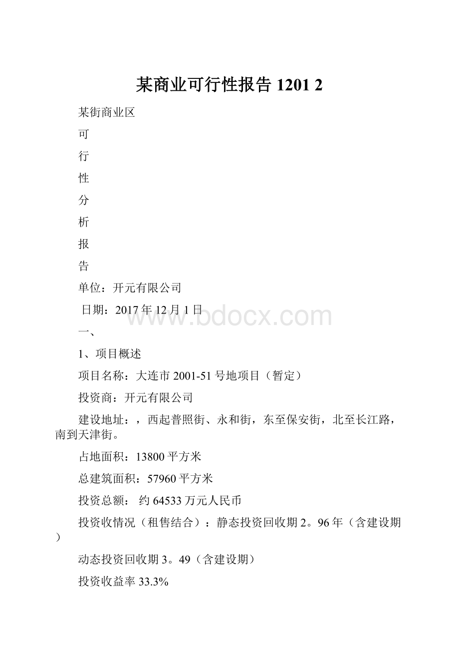 某商业可行性报告1201 2.docx