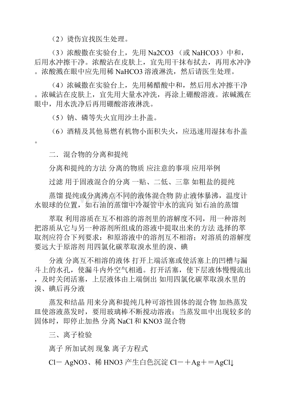 高中化学必修一二知识点总结汇编Word下载.docx_第2页