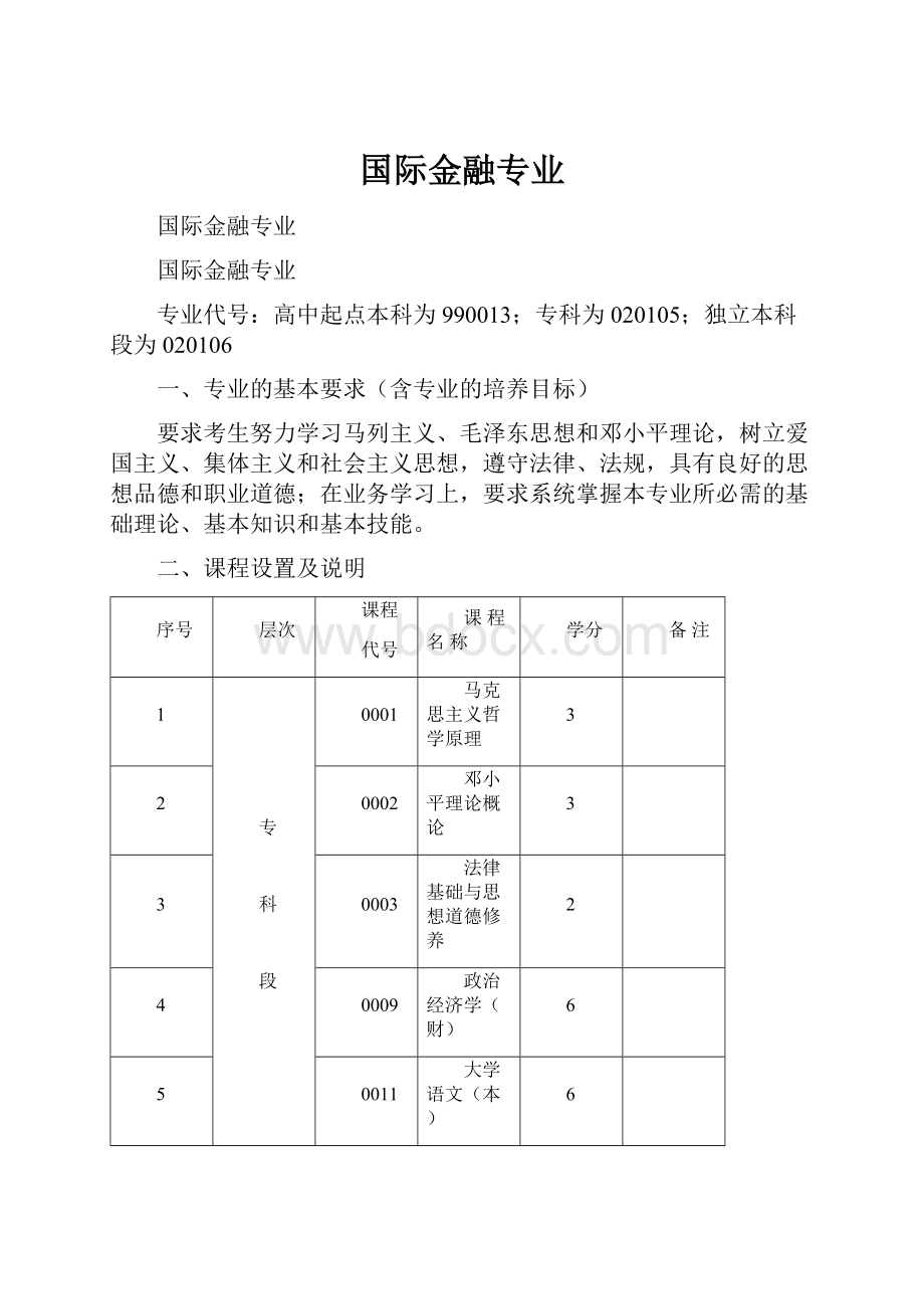 国际金融专业.docx_第1页