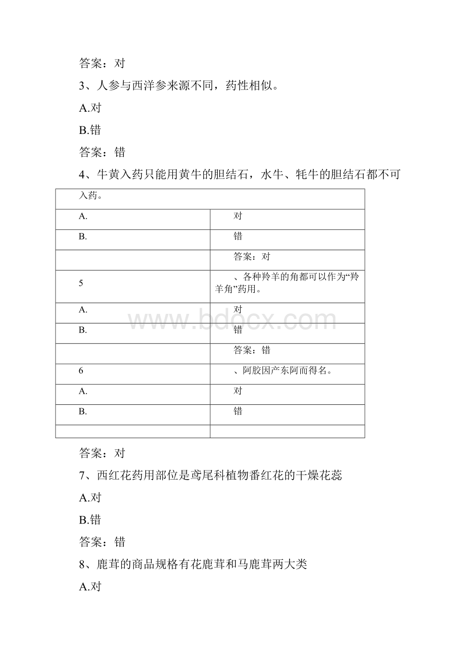 智慧树知到中药鉴定学山东联盟章节测试完整答案.docx_第3页