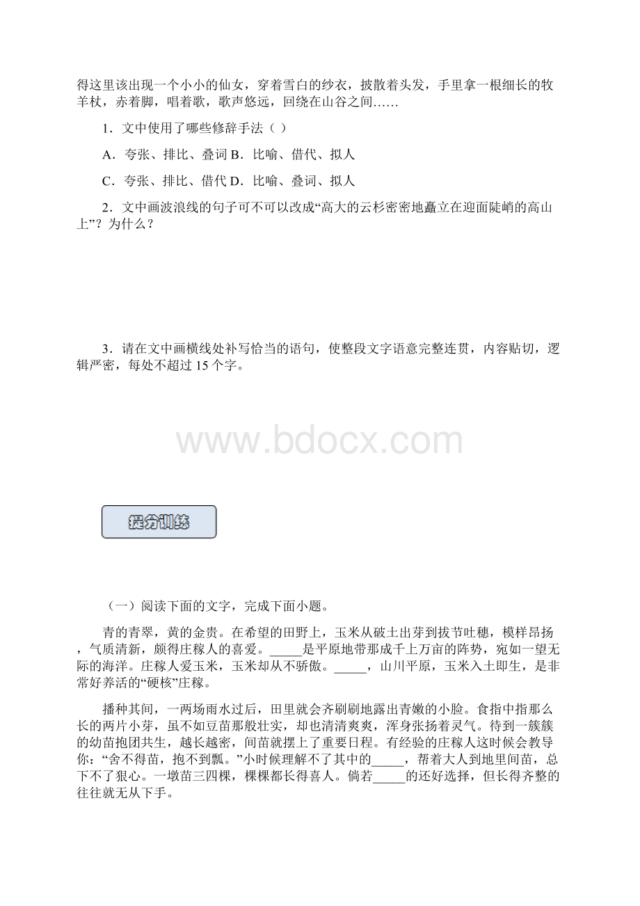 新高考届新高三语文精品专项测试题 12 语言文字运用综合题B学生版Word文件下载.docx_第2页