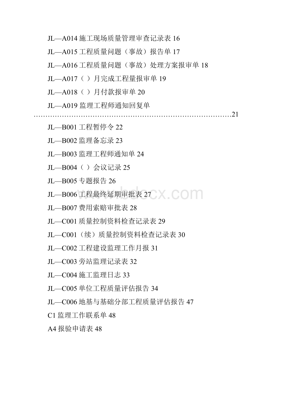 施工质量 验收规范 实施指南监理单位用表文档格式.docx_第2页