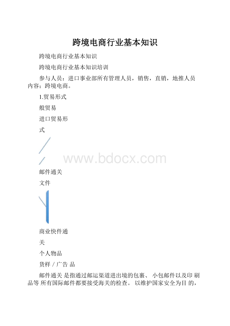 跨境电商行业基本知识.docx