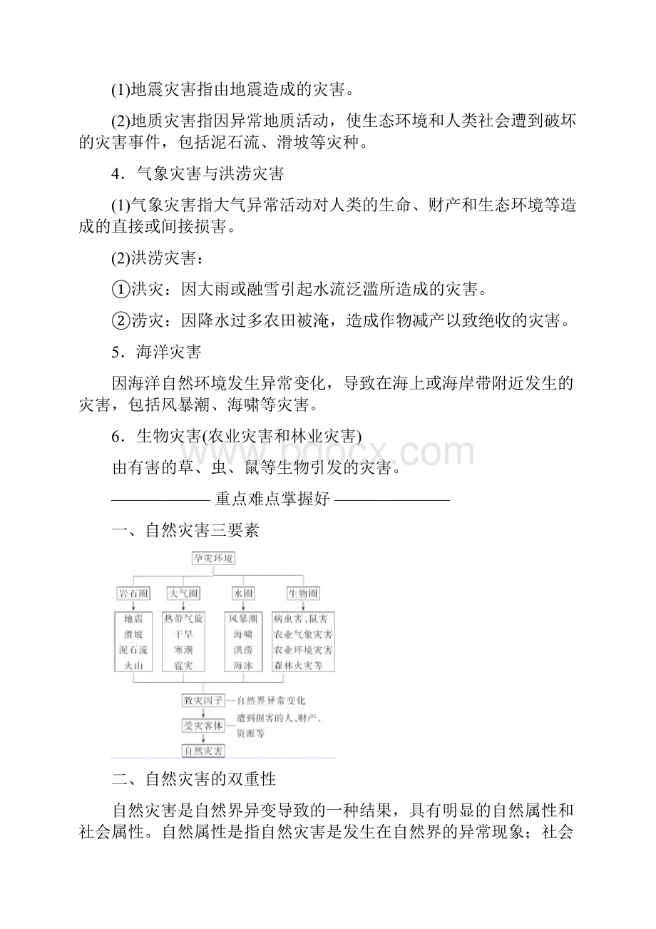 学年高中地理第一章自然灾害概述第一节自然灾害及其特点教学案中图版选修5.docx_第2页