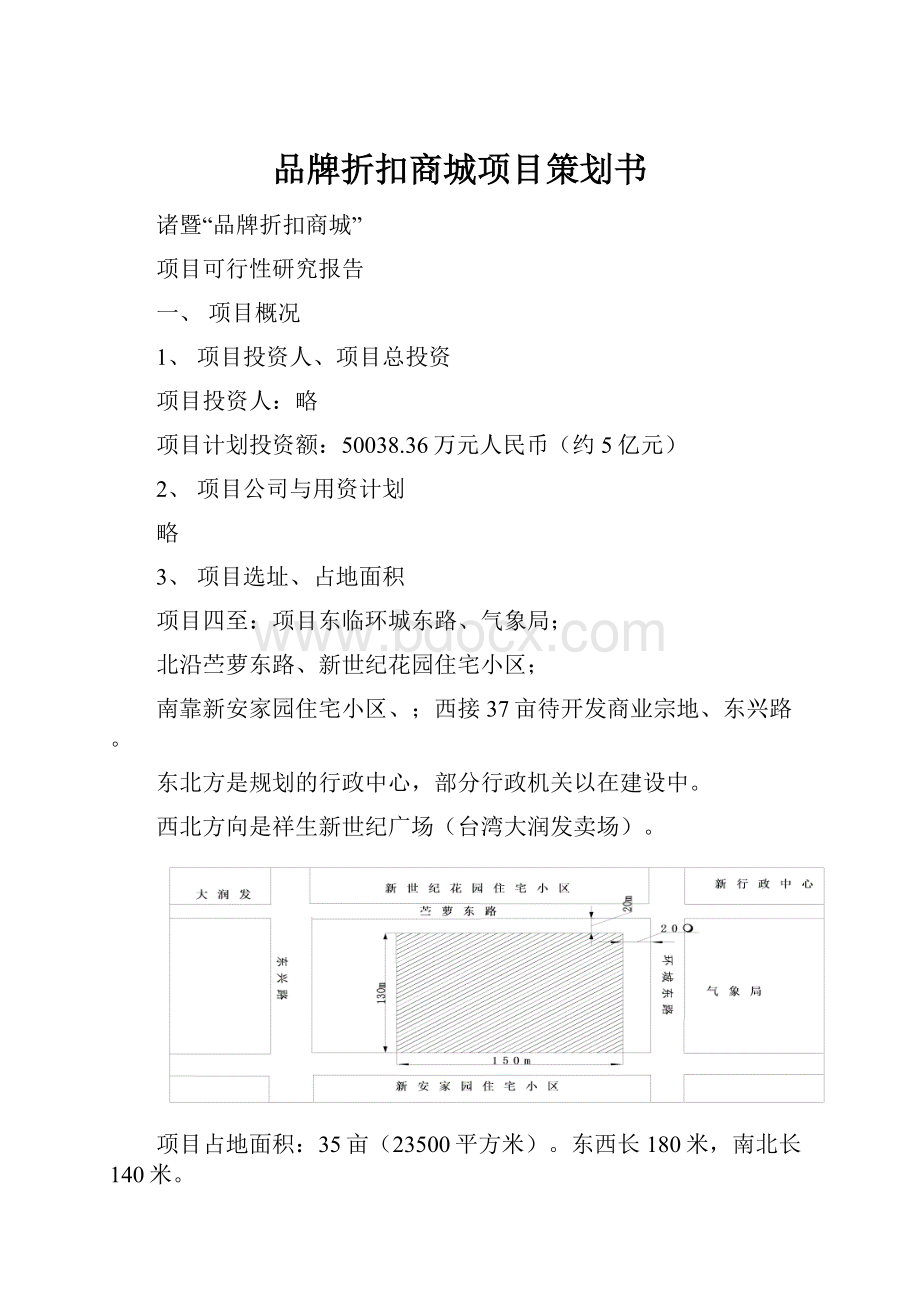 品牌折扣商城项目策划书.docx_第1页