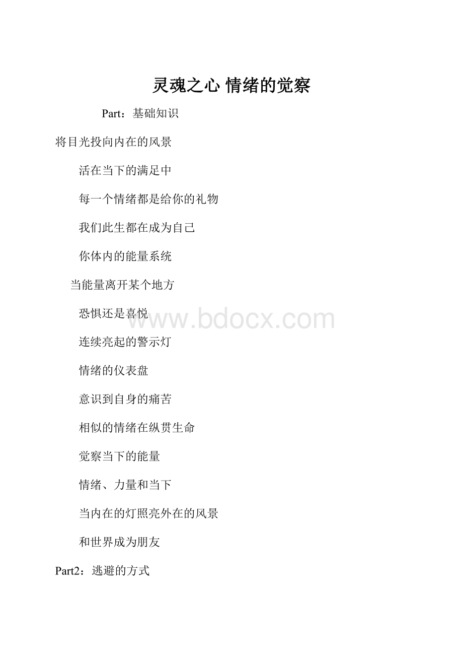 灵魂之心 情绪的觉察.docx