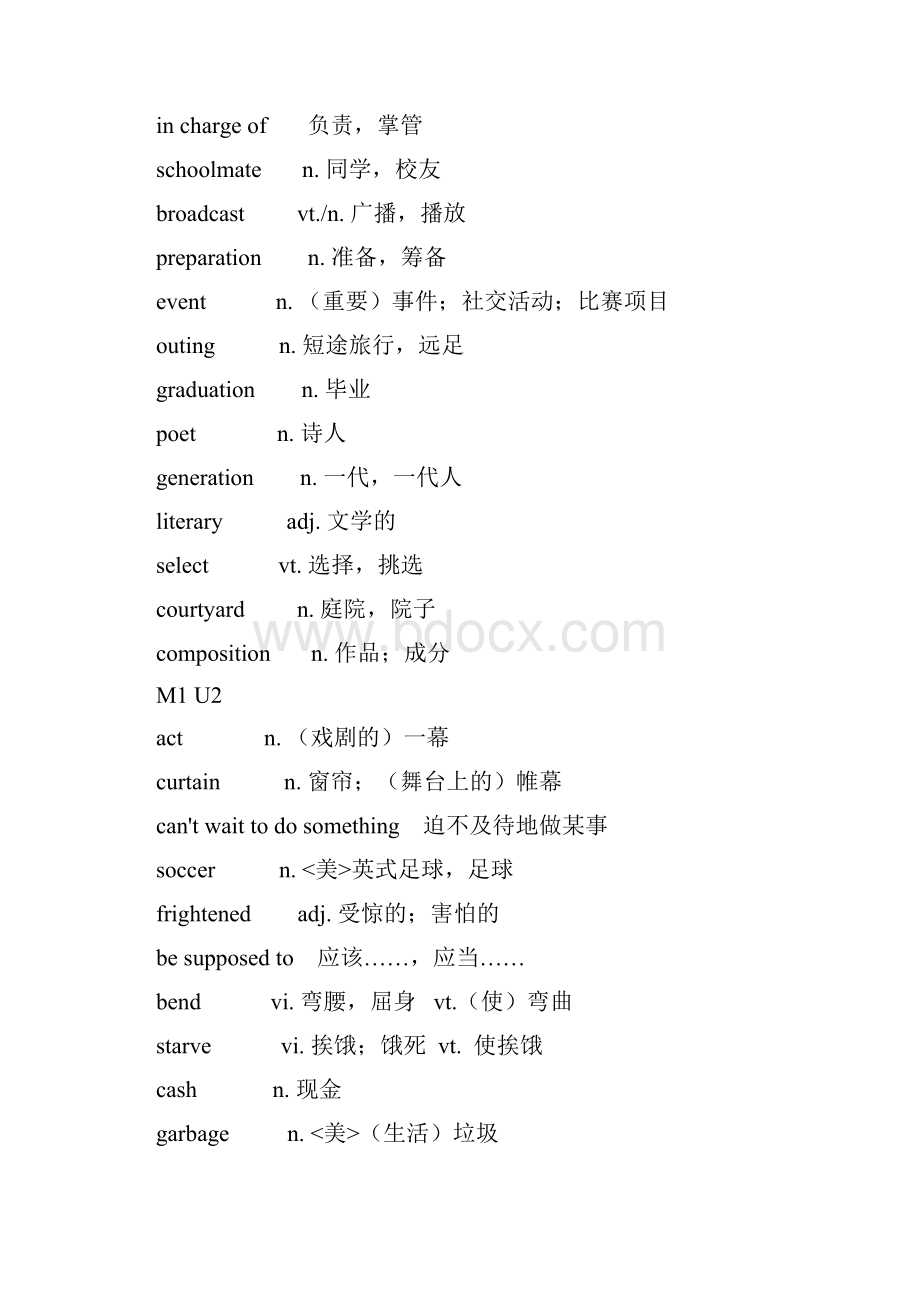 牛津英语模块1到模块11单词.docx_第3页