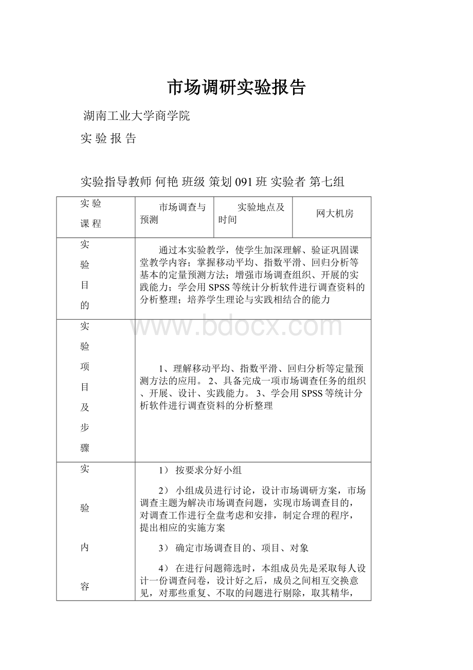 市场调研实验报告.docx_第1页