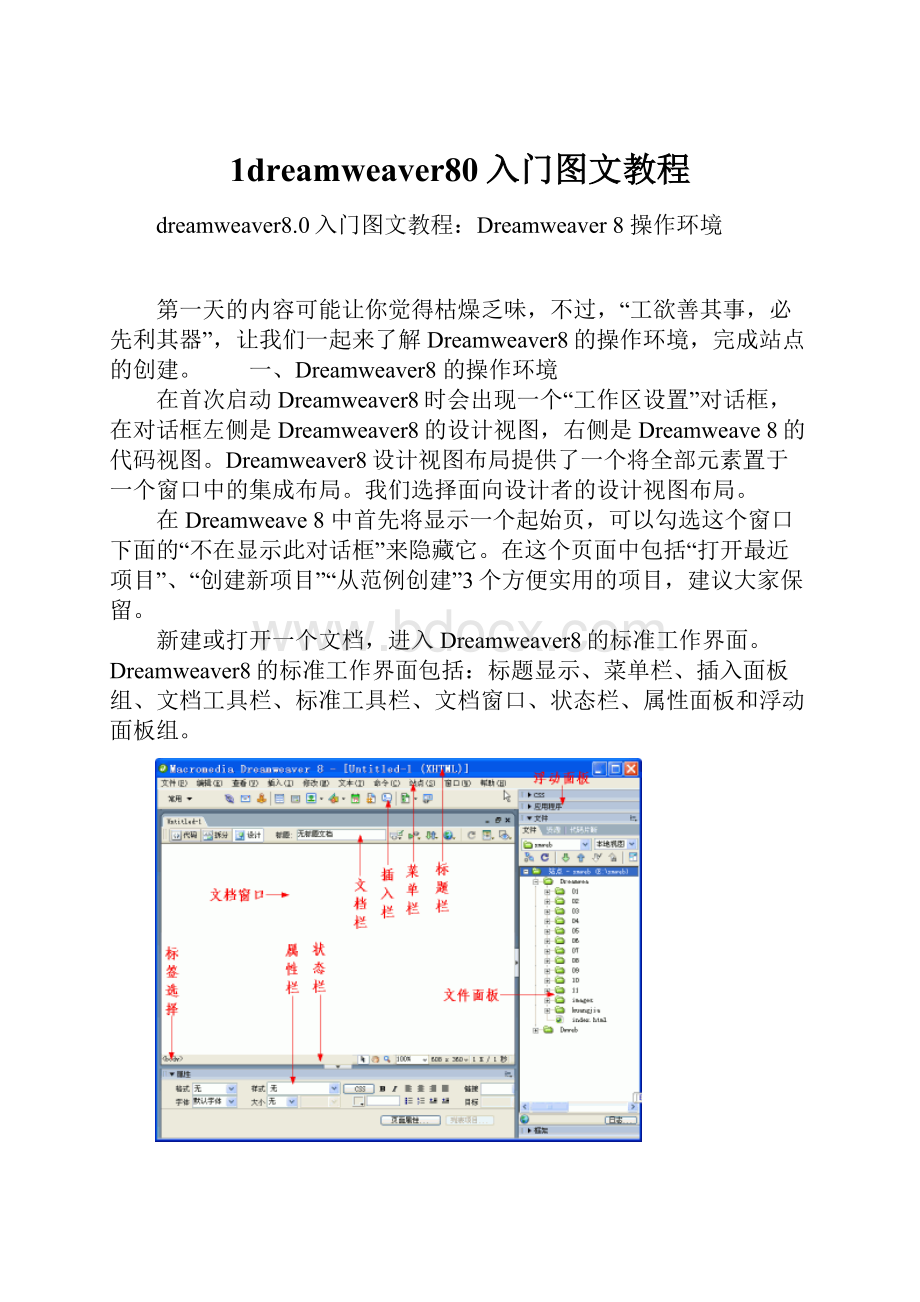 1dreamweaver80入门图文教程文档格式.docx