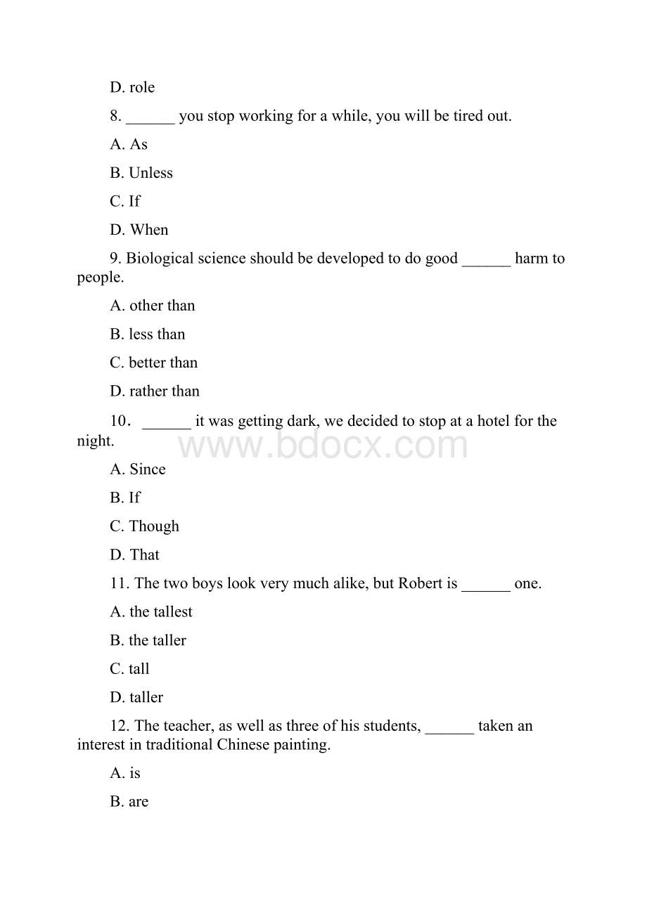 试题综合英语一Word文档格式.docx_第3页