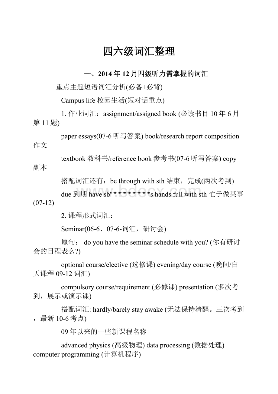 四六级词汇整理Word格式.docx_第1页