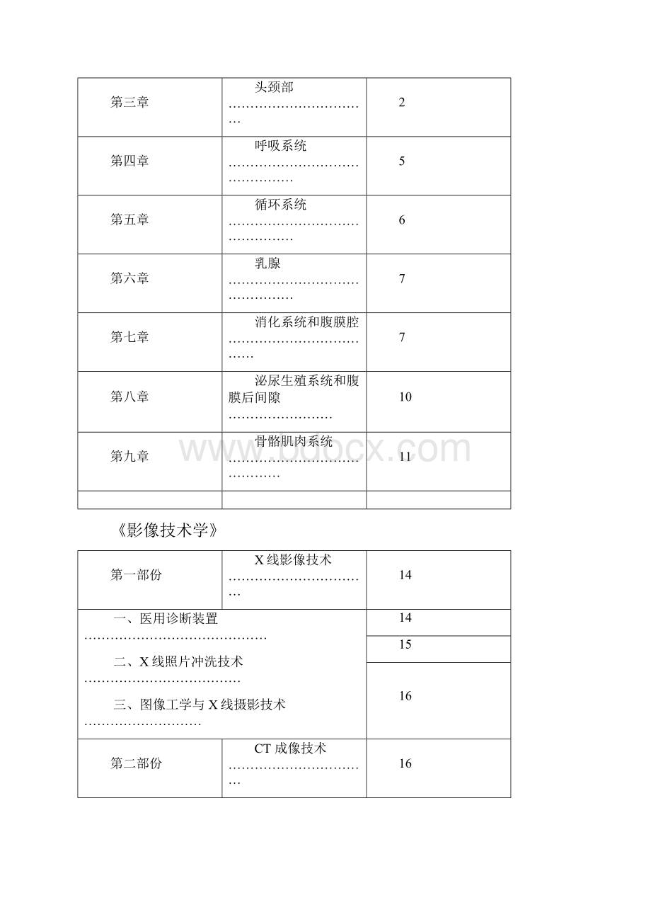 《医学影像学》教学大纲Word文档下载推荐.docx_第2页