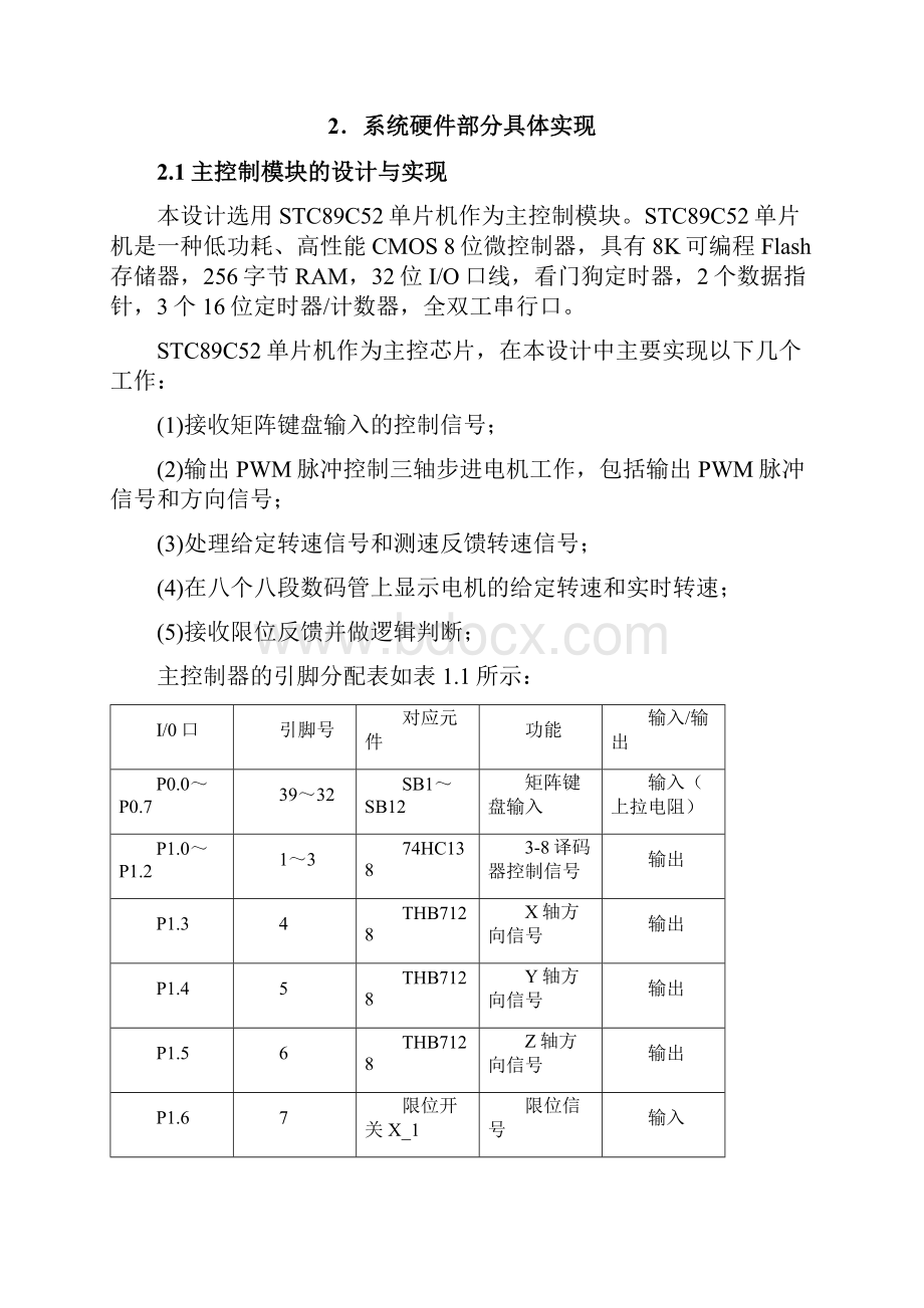 51单片机的三维平台控制方案.docx_第2页