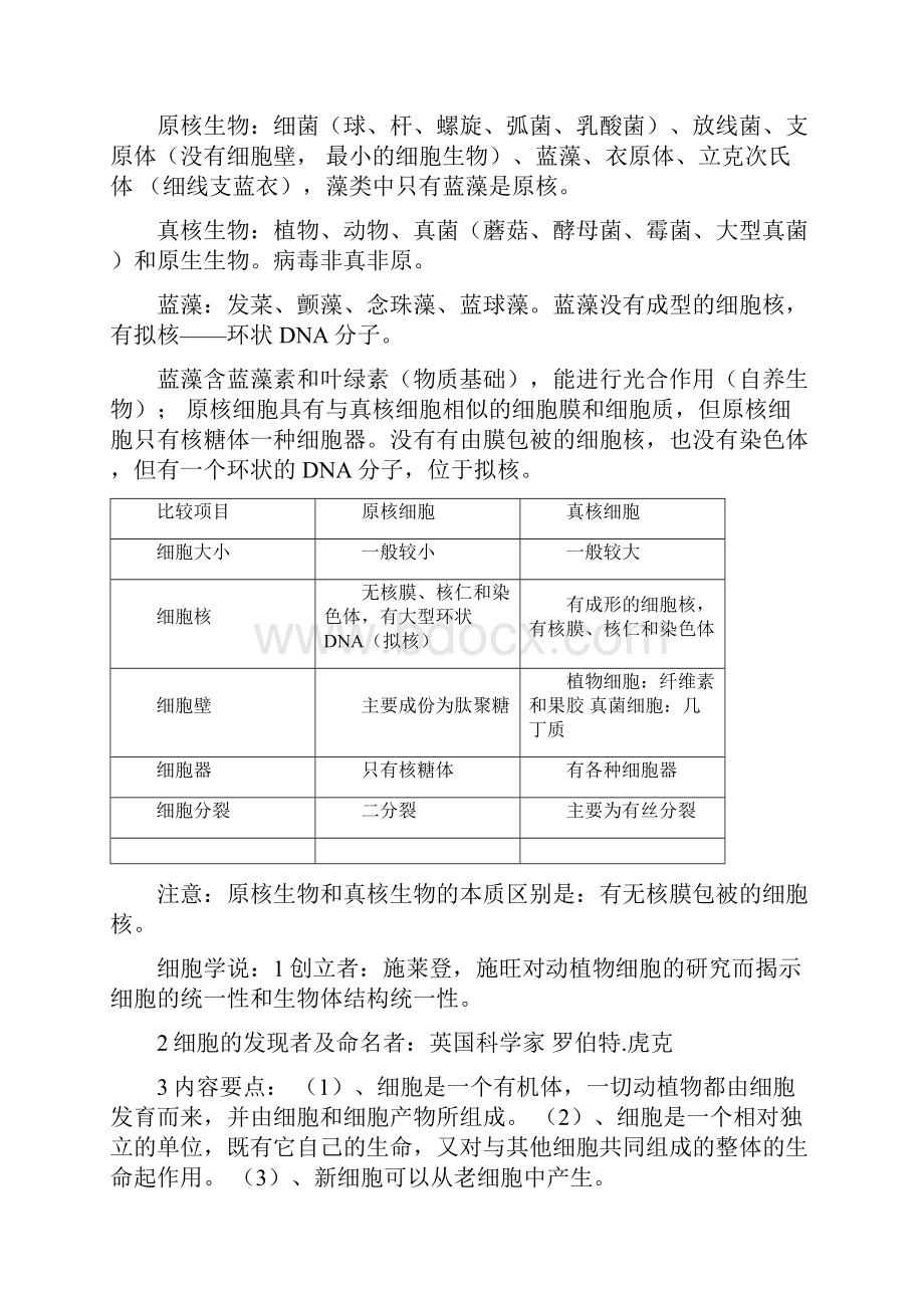 人教版高中生物必修1 最新重要知识点总结.docx_第3页