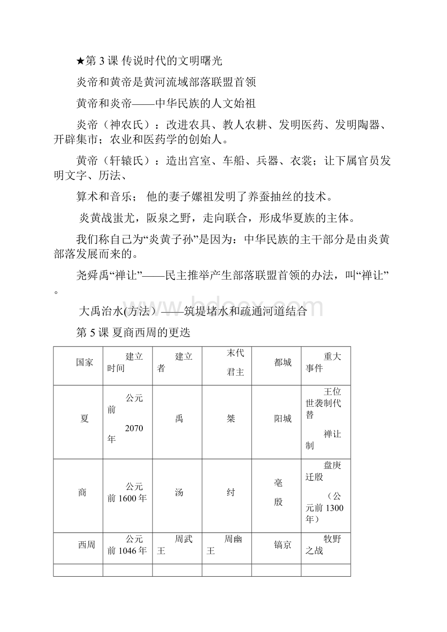 北师大版七年级上册期末复习提纲全册.docx_第3页