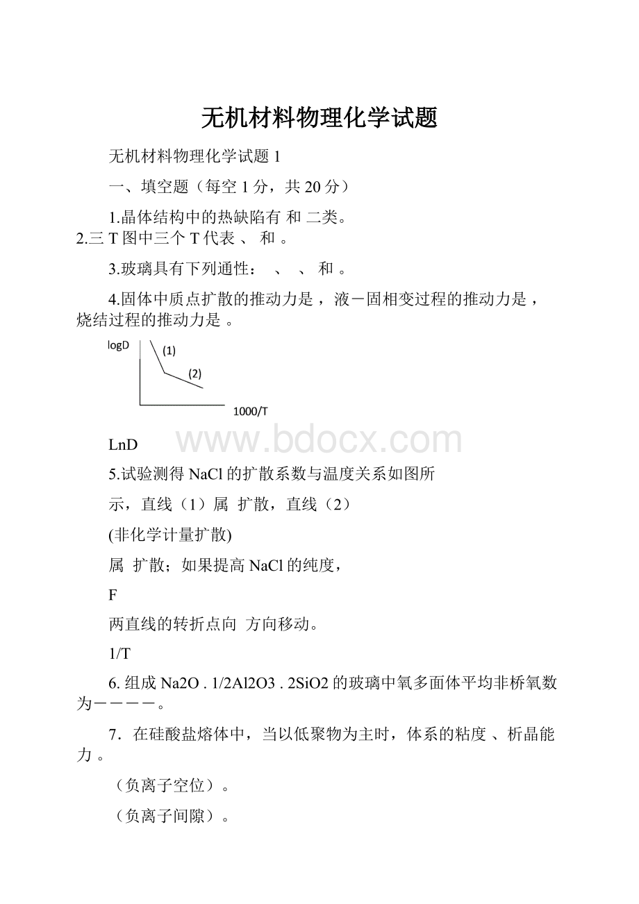 无机材料物理化学试题.docx_第1页