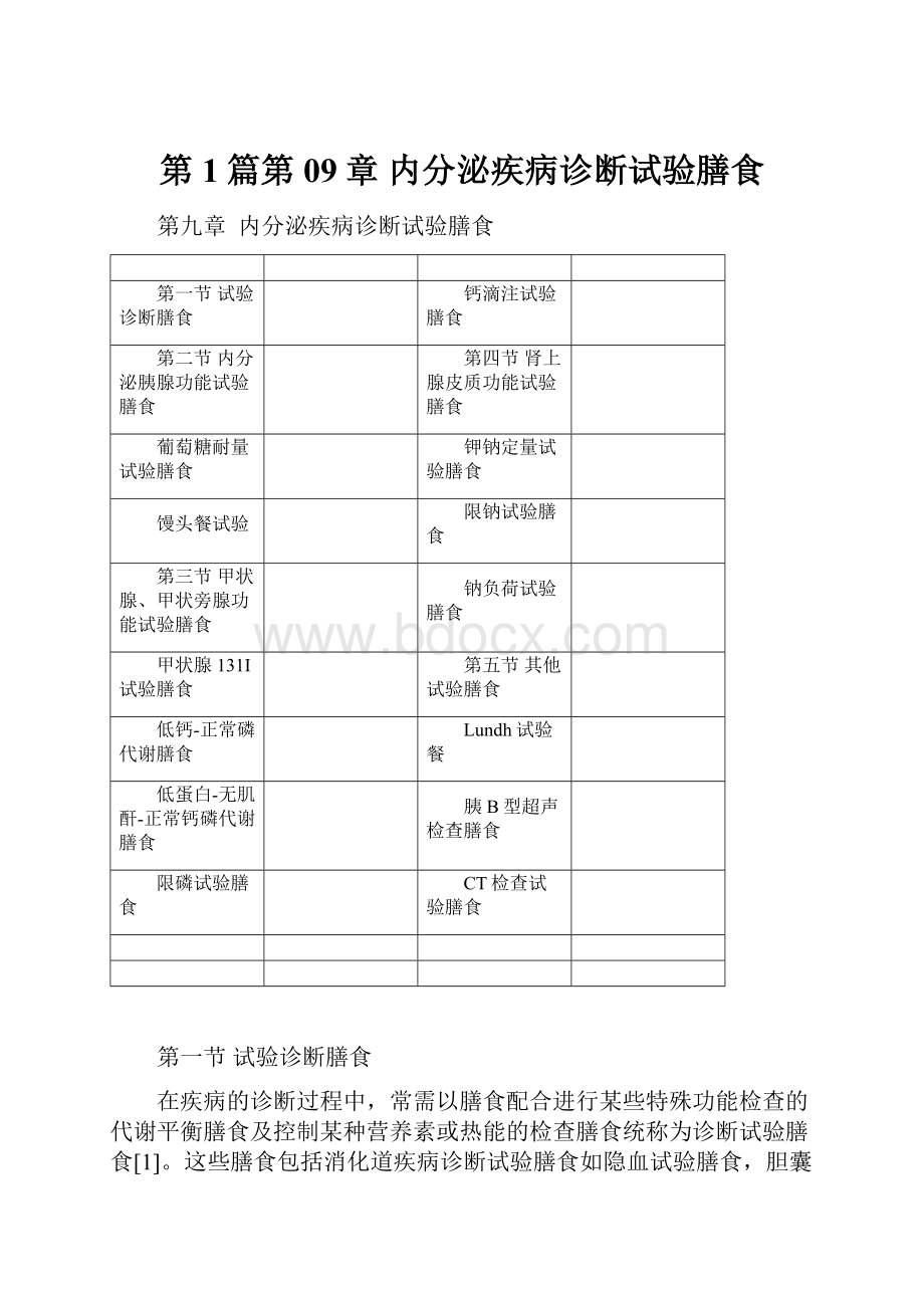 第1篇第09章内分泌疾病诊断试验膳食.docx