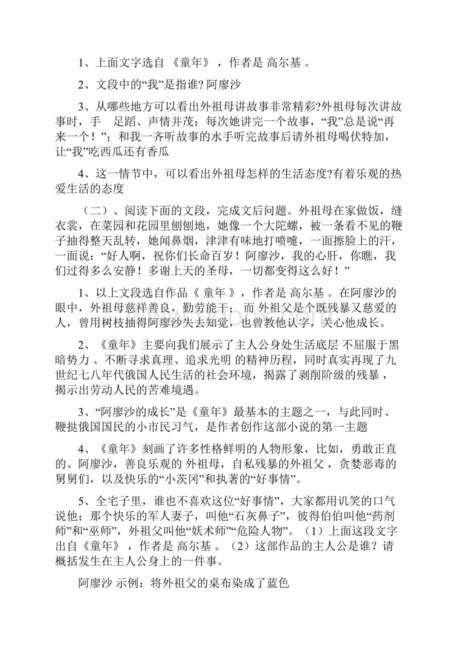 《海底两万里》《童年》复习题附答案.docx_第3页