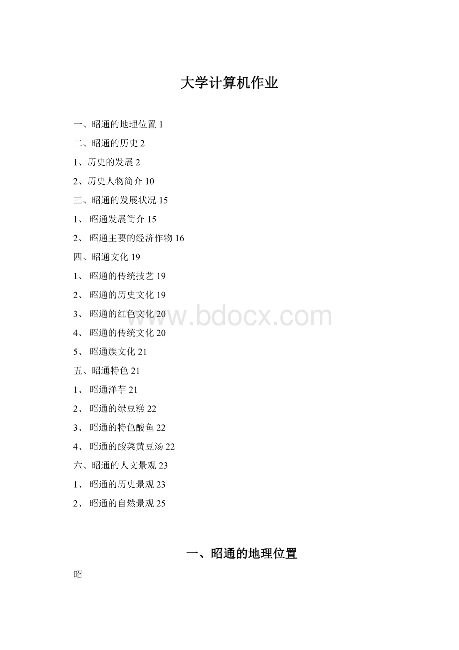 大学计算机作业Word格式.docx