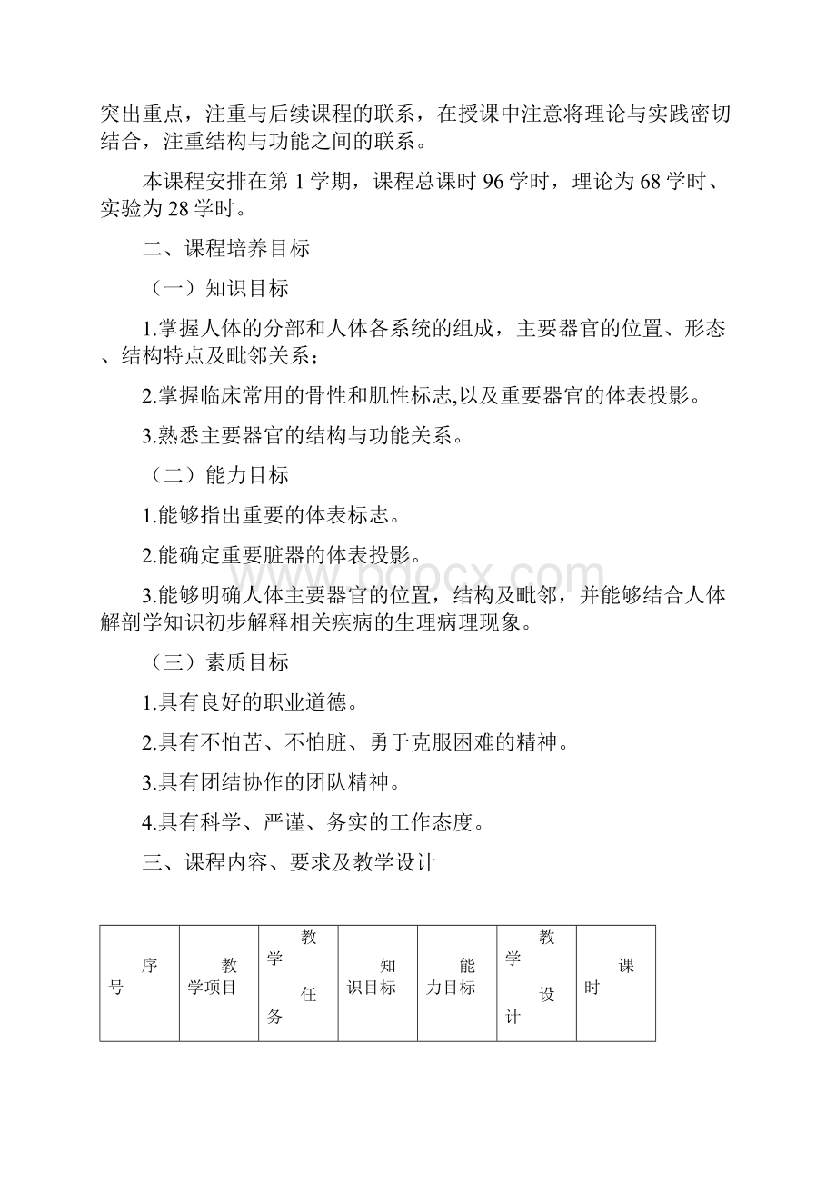 人体解剖学课程标准孙文婷Word格式文档下载.docx_第2页