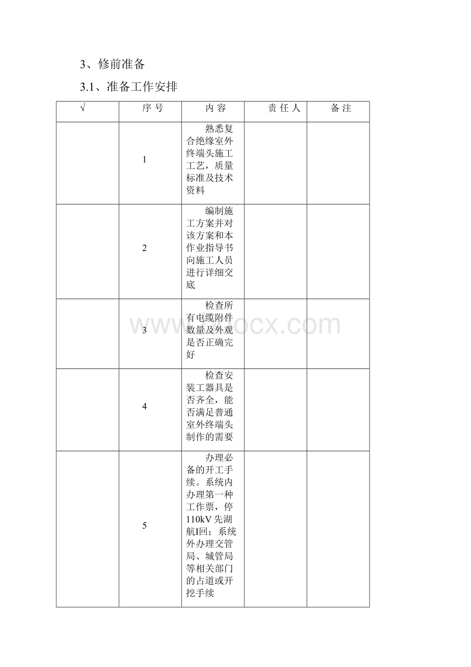 110kV交联聚乙烯电力电缆复合外绝缘户外终端头制作作业指导书.docx_第2页