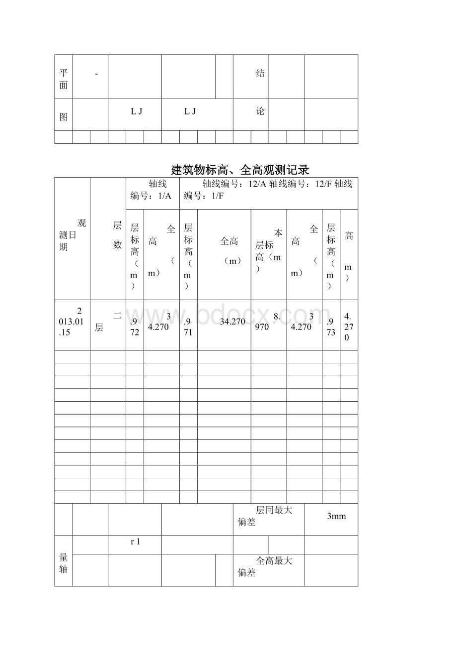 建筑物标高全高观测记录文档格式.docx_第3页