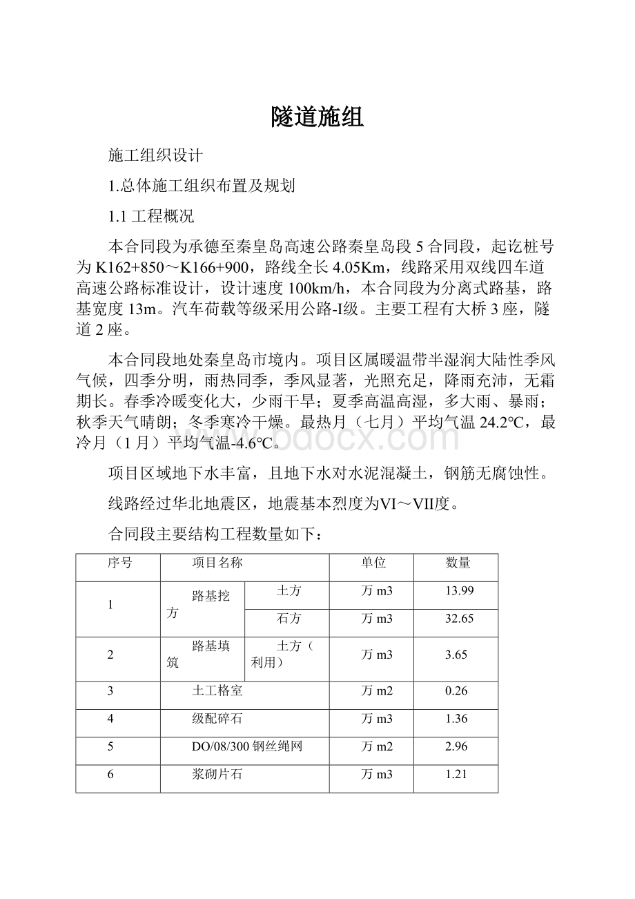 隧道施组Word格式.docx