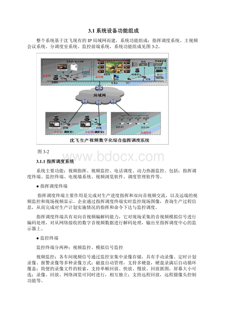 沈飞生产数字化综合视频指挥调度系统方案Word文件下载.docx_第3页