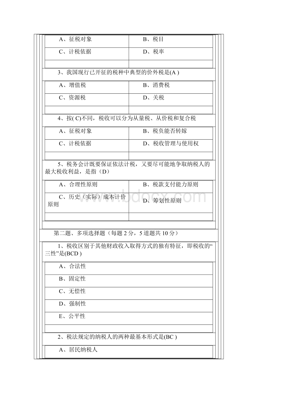 郑州大学《税务会计》在线测试Word文件下载.docx_第2页