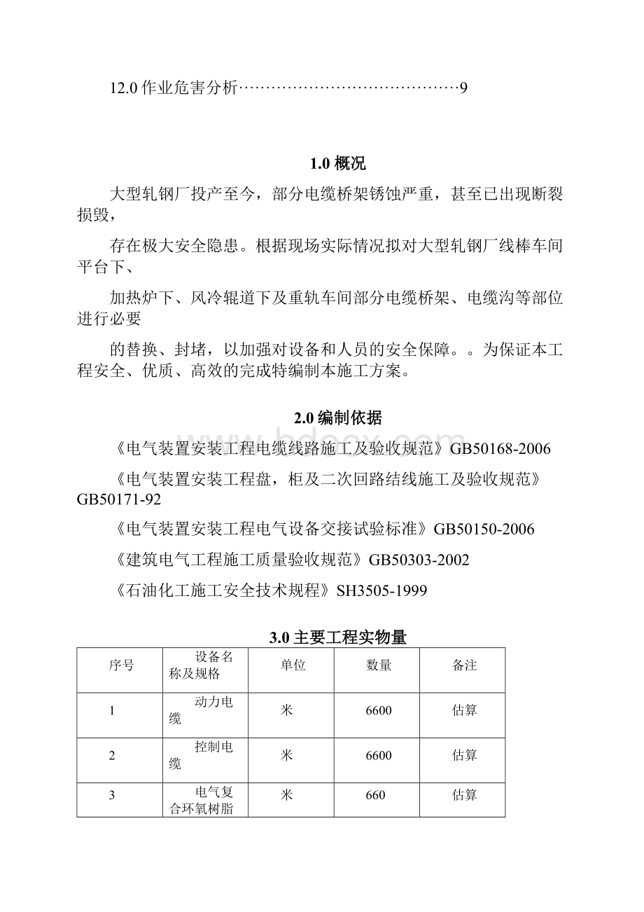 电缆桥架更换维修施工方案设计.docx_第2页