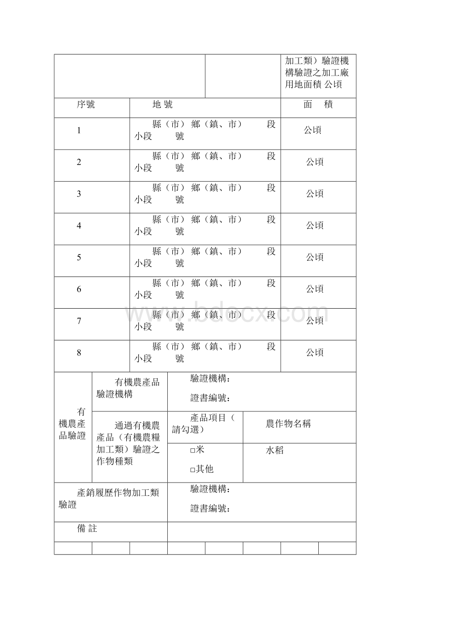 有机米生产履历纪录簿加工厂Word下载.docx_第3页