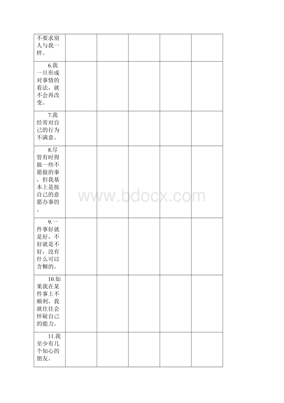 自我和谐量表完整优秀版Word下载.docx_第2页