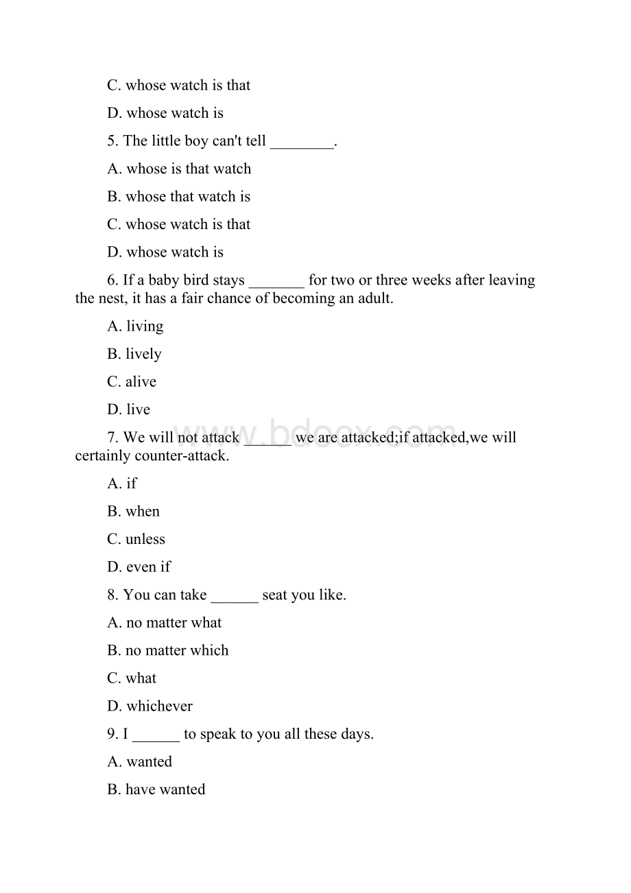 完整版全国公共英语等级考试英语一级1级试题含答案.docx_第2页