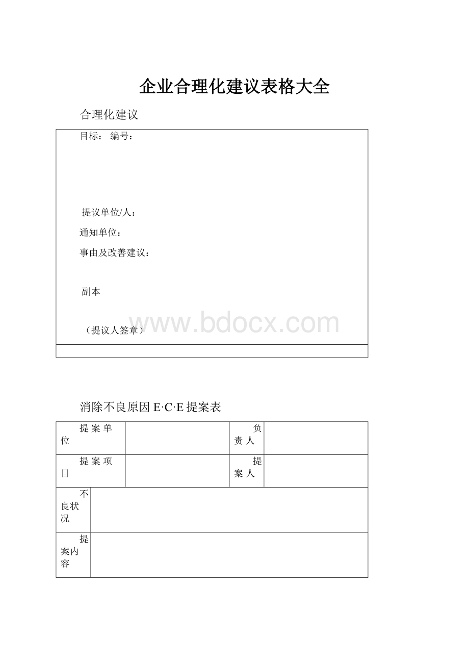 企业合理化建议表格大全文档格式.docx