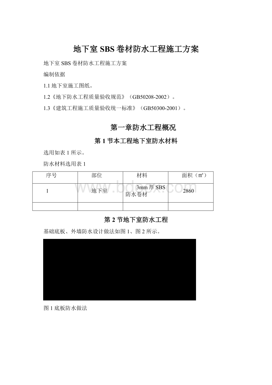 地下室SBS卷材防水工程施工方案.docx_第1页