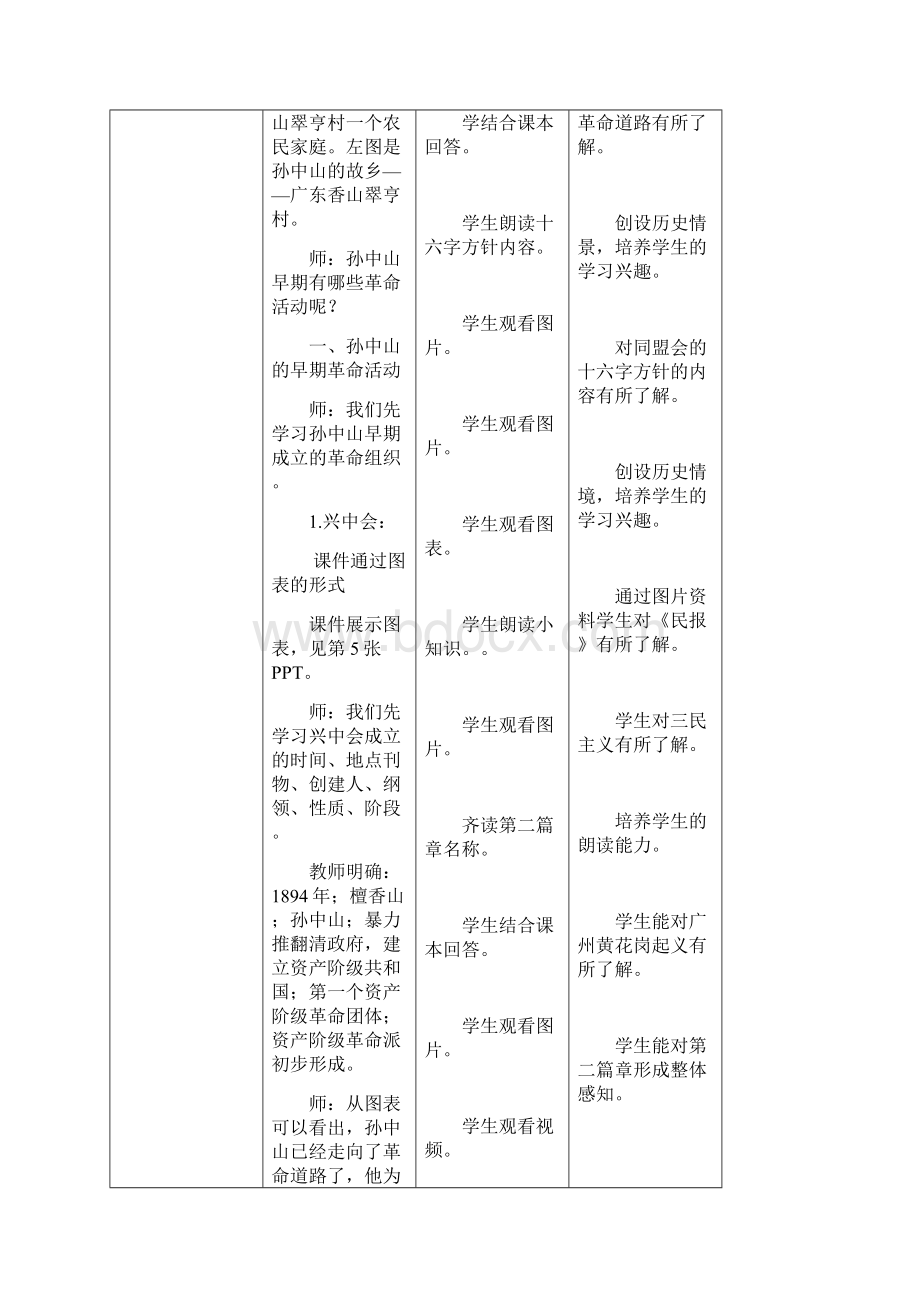 川教版历史八年级上册第8课《武昌起义和中华民国的成立》教案1.docx_第3页