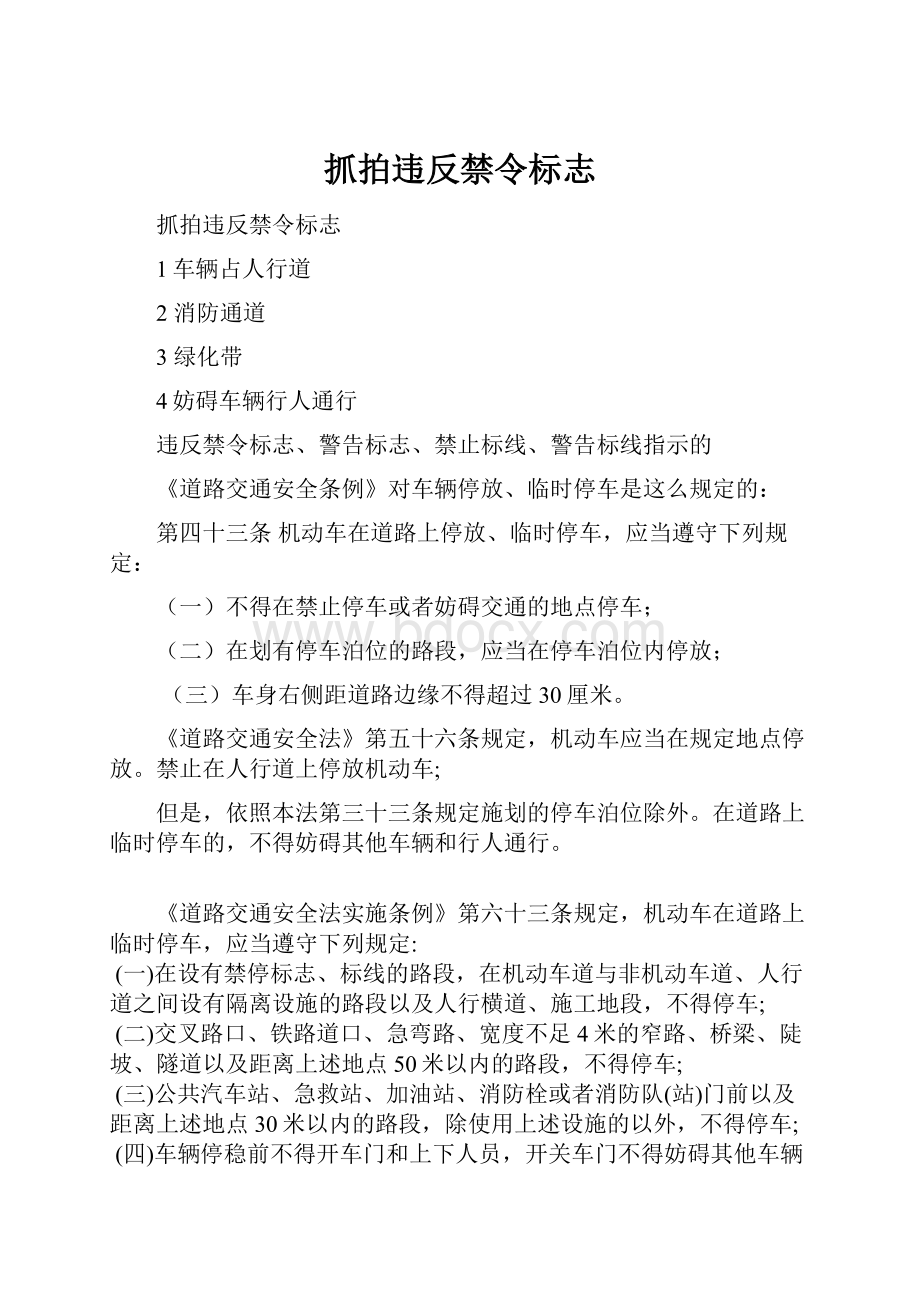 抓拍违反禁令标志.docx