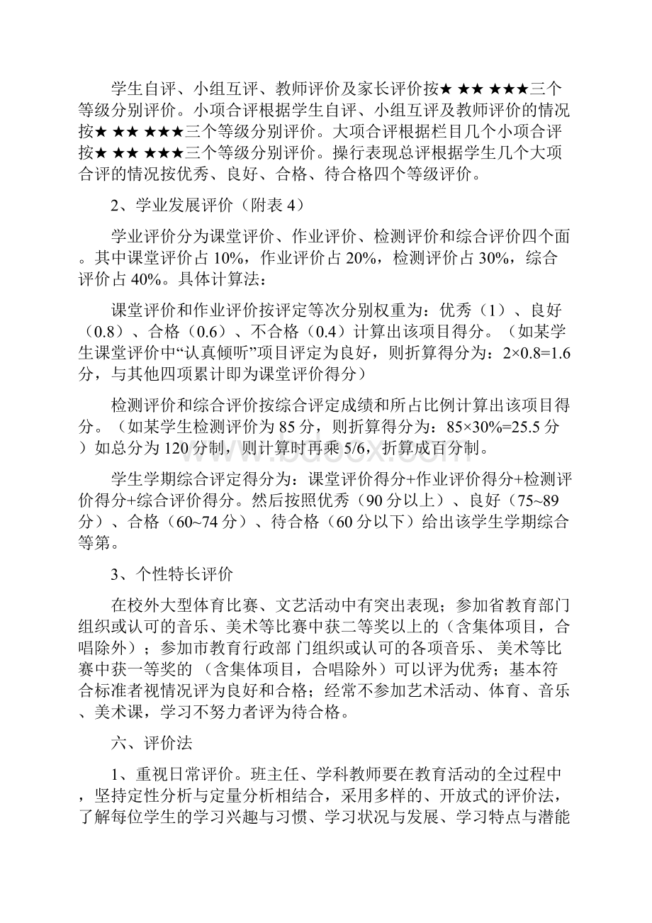 小学生综合素质评价方案.docx_第3页