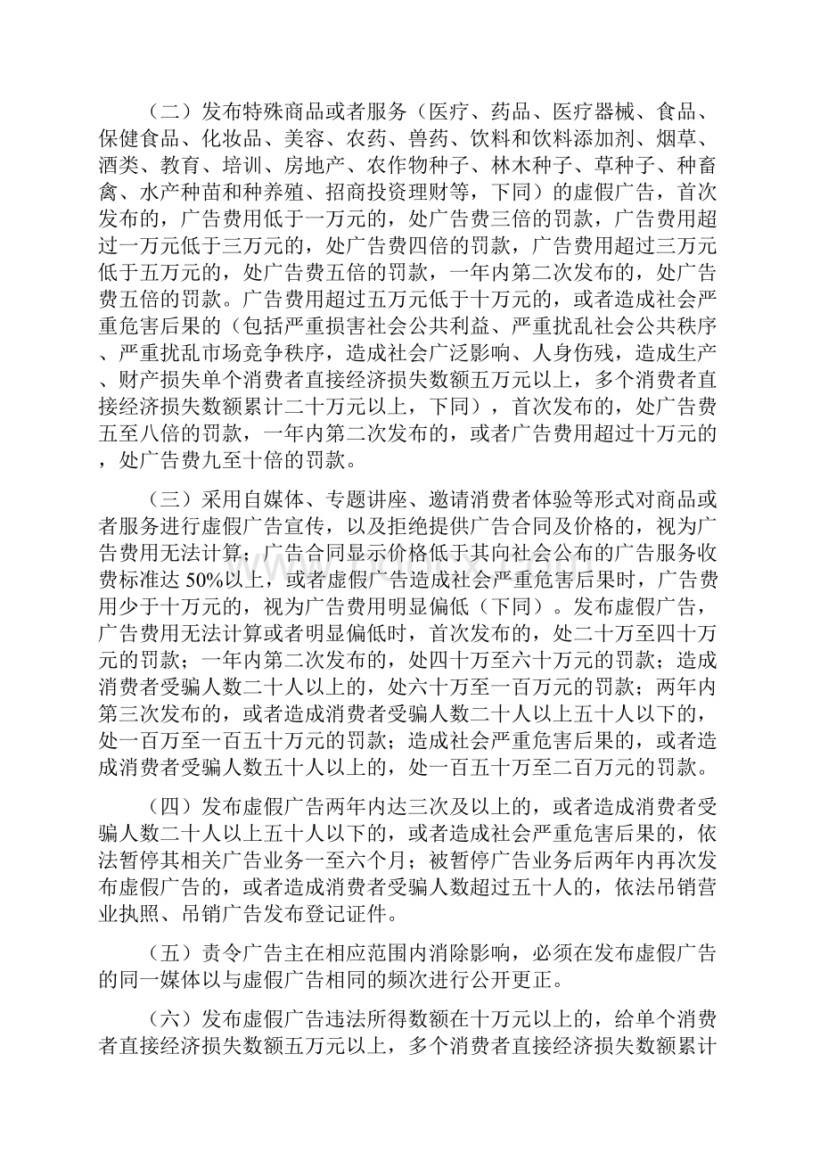 广告法自由裁量权标准细化Word文档下载推荐.docx_第2页