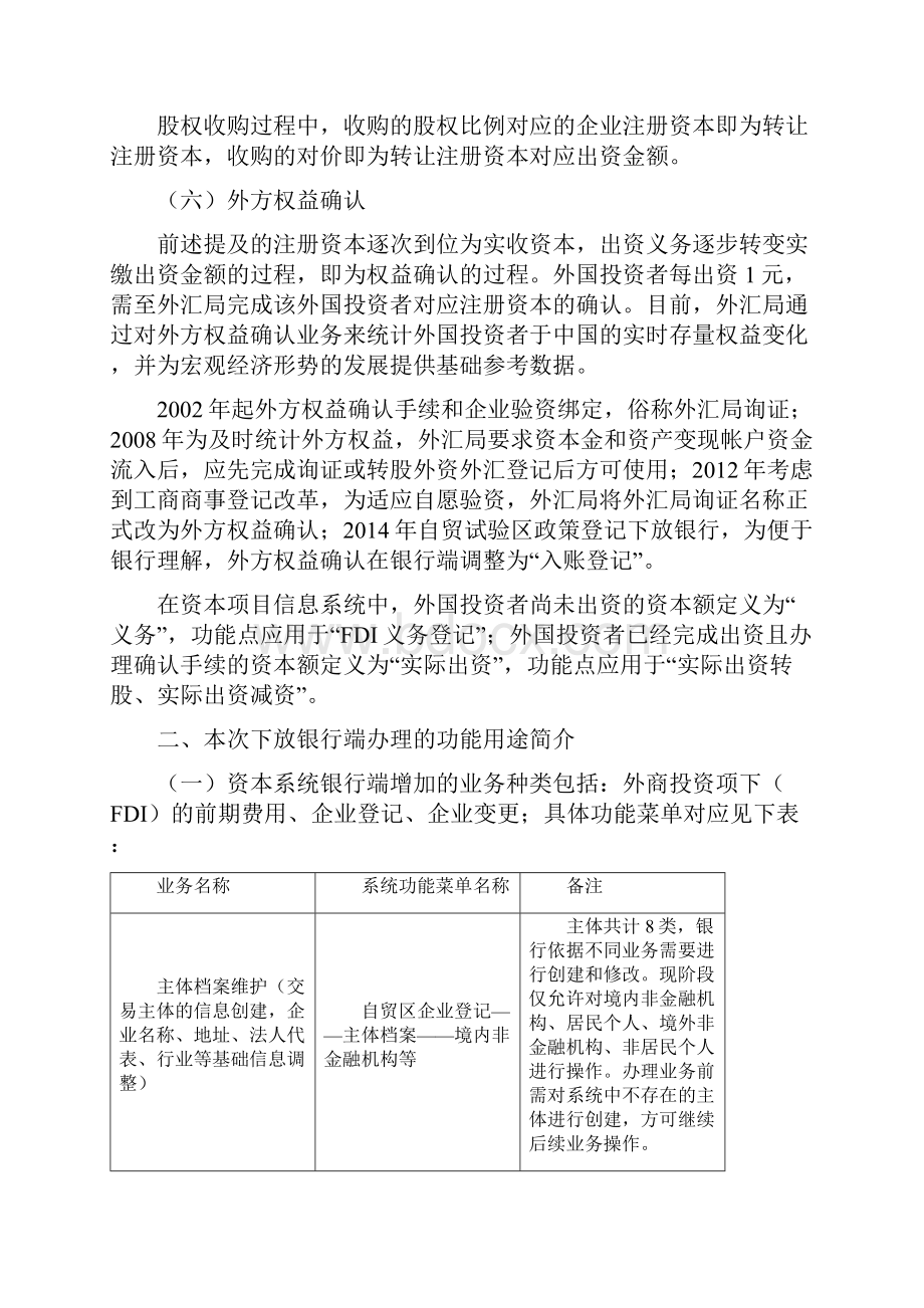 外商投资项下FDI业务资本项目信息系统操作简要手册银行版FDI基础知识Word文件下载.docx_第3页