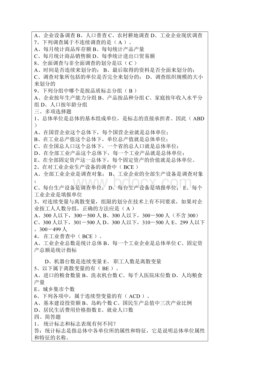 统计学原理形成性考核册答案Word格式文档下载.docx_第2页