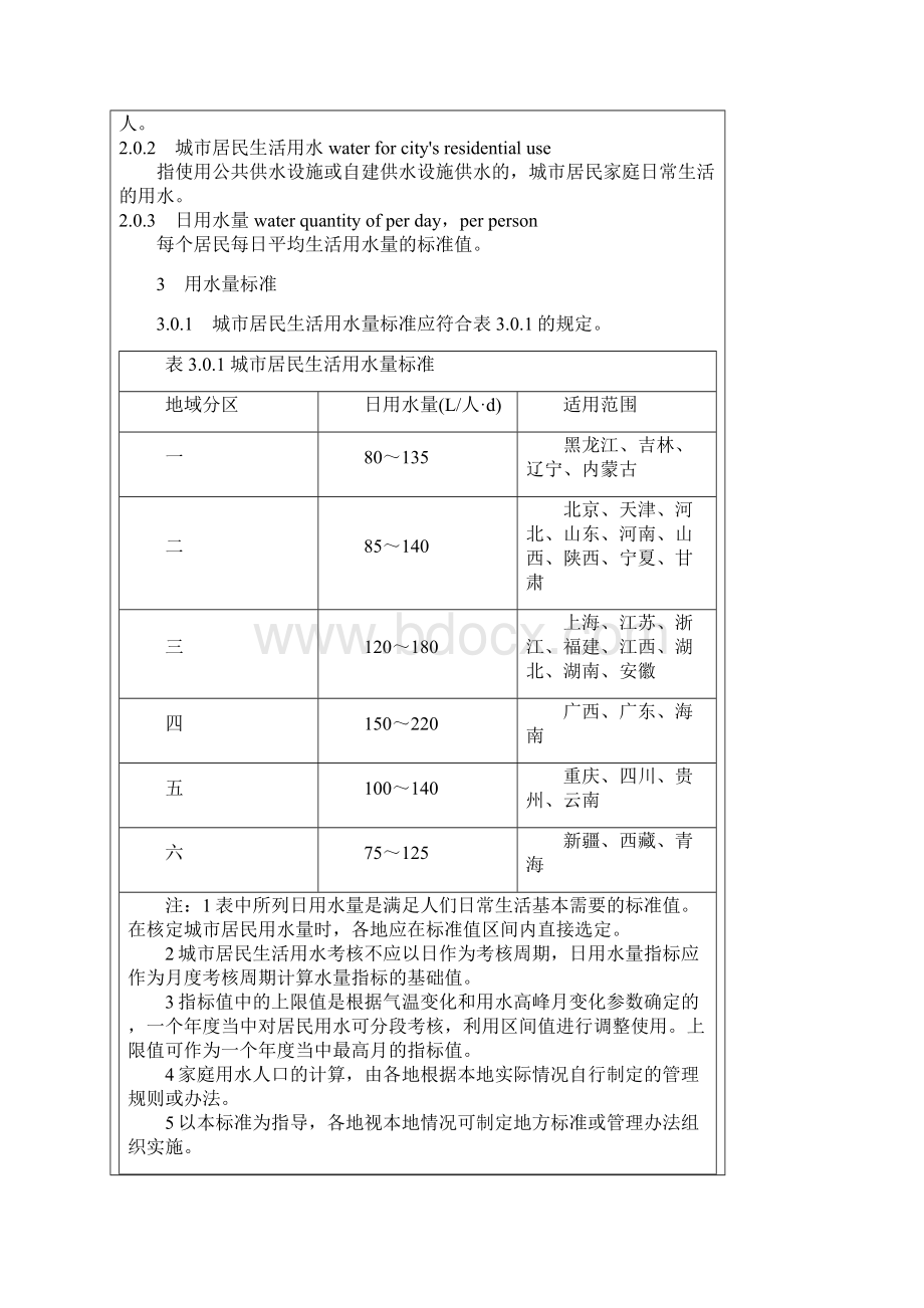 城市居民生活用水量标准.docx_第2页