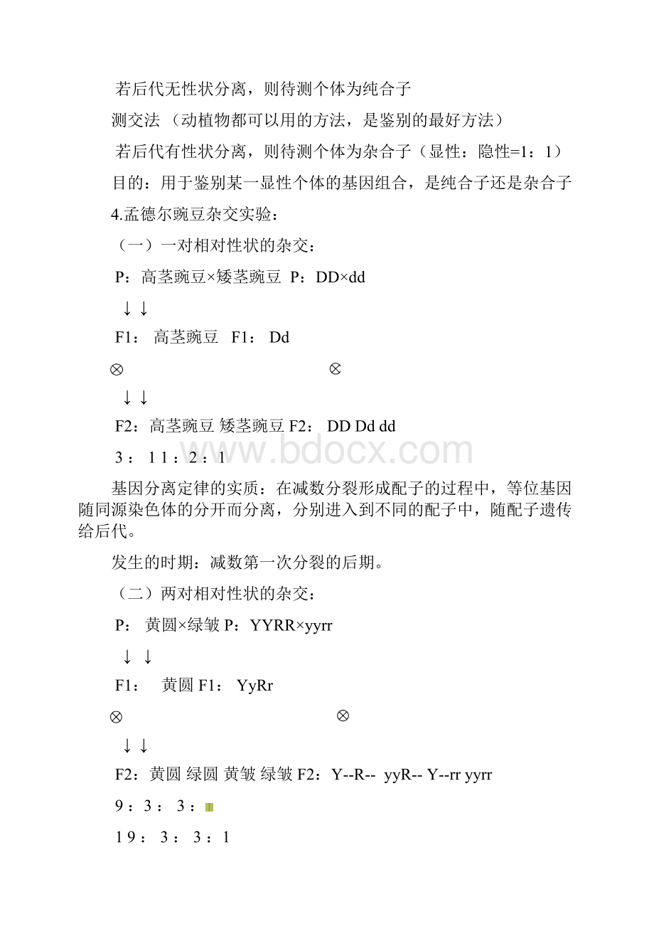 精心总结高中生物必修二会考高考必备知识点大全Word文档格式.docx_第3页