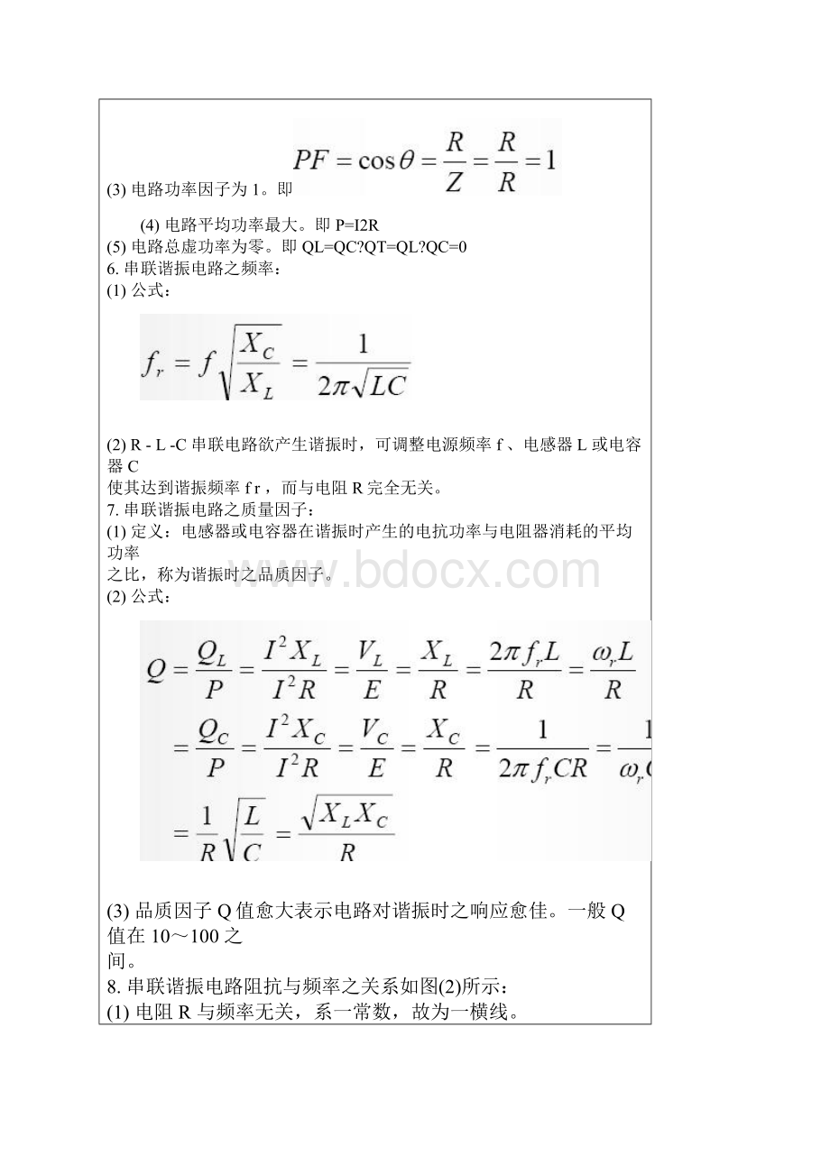 RLC串联谐振的频率及计算公式Word下载.docx_第2页