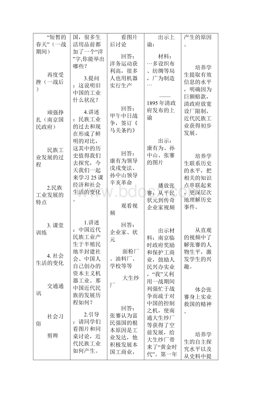 人教初中历史八年级上册《第25课 经济和社会生活的变化》4.docx_第3页